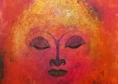buddha | 2019 | Acryl auf Leinwand 50x50 cm | "buddha"©Raphaela C. Näger2019